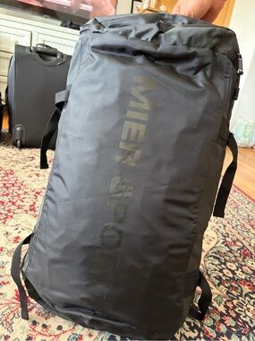 MIER Sport Black Duffel Bag — Men's Travel & Gym Bag
